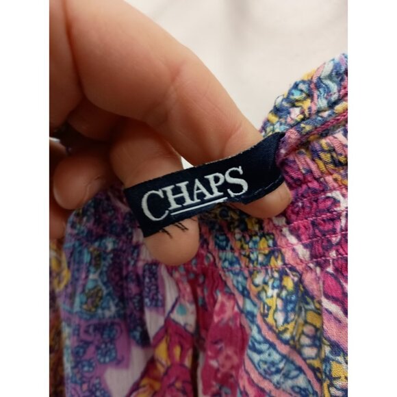 Chaps Multicolor Patterned Blouse - Picture 6 of 11